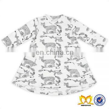 Cute Bunnie One Piece Dress Ready Made Kids Dress Children Frock Model photo-3