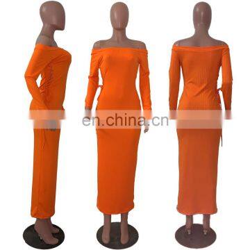 Autumn Winter Knitted Women Solid Slim Plus Size Long Pullovers Knitting Sweater Dress photo-6