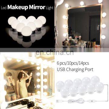Hollywood Style 2/6/10/14W USB Charging Port Cosmetic Lighted Make up Mirrors Bulb photo-3