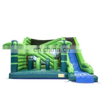 Zigzag Jungle Inflatable Bounce Dry Slides Playground Large Jumping Castle Bouncer Slide For Kids