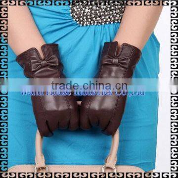 2016 Latest New Design Hot Sell Fashion Style Ladies Sheepskin Leather Work Gloves