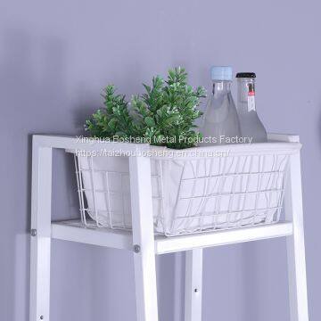 Black /White Storage Basket Display Basket Storage Metal Wire Food Storage Organizer photo-3