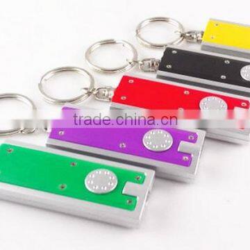 Promotional Logo Printed Rectangle LED Flashlight Keychain Quality Choice photo-3