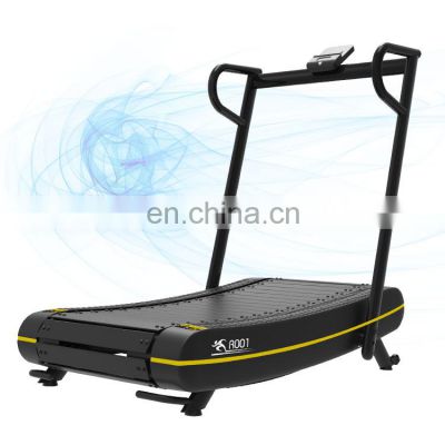 high quality no motor folding treadmill curved treadmill design  conforms better to your stride home exercise equipment