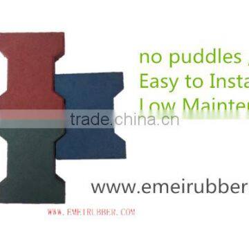 Anti-slip Driveway Rubber Floor Tiles photo-3