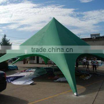 Green star tent gazebo with single pole custom shaped tent for event