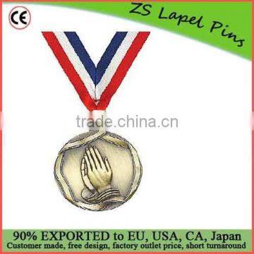 Custom quality free artwork design High Relief Medallion Praying Hands