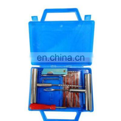 Vehicle Tubeless Tire Plug Tyre Puncture Repair Kit Needle Patch Tool