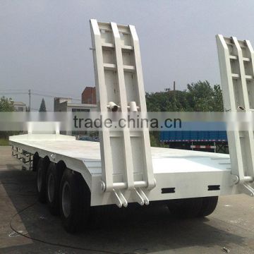 3 axle low flatbed semi trailer