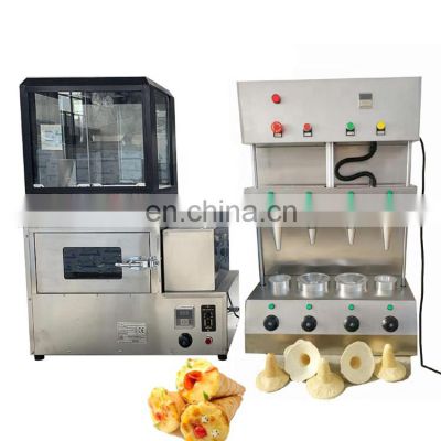 2021 Pizza Cone Maker with 4 Moulds Cone Pizza Forming Machine Pizza Cone Machine With Rotary Oven