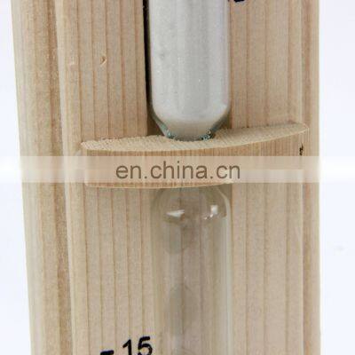 Eco-friendly Natural Sauna Accessories Wall Hourglass Mountable Clock Wooden Sauna Sand Timer photo-5