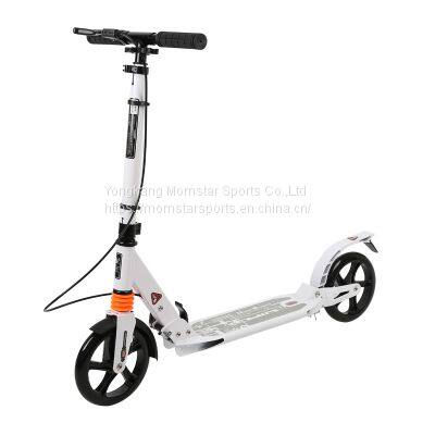 Wholesale adult aluminum frame 200 mm big wheel handbrake folding scooter