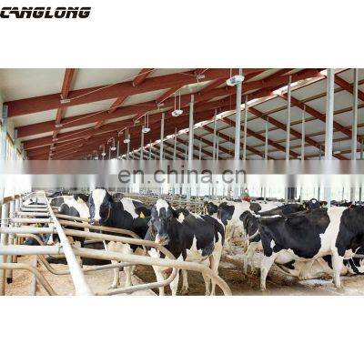 Light steel frame fast install prefabricated steel structure cow barns