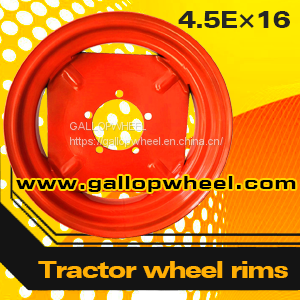 Steel Agricultural trailer wheel rims 4.5Ex16 for 650-16 tires