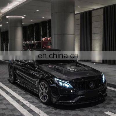 Runde Top Ranking Hood For Mercedes-Benz W205 C63 AMG Upgrade IMP Style Carbon Fiber Transparent Engine Cover