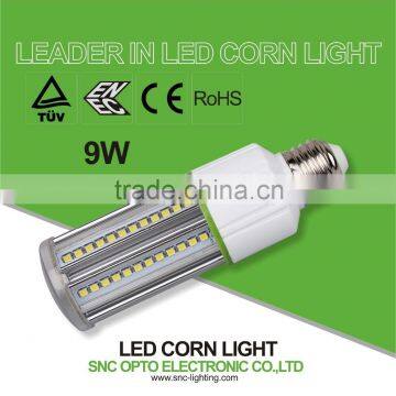 SNC ENEC/TUV/CE/RoHS 9w led corn light 2700k-6500k