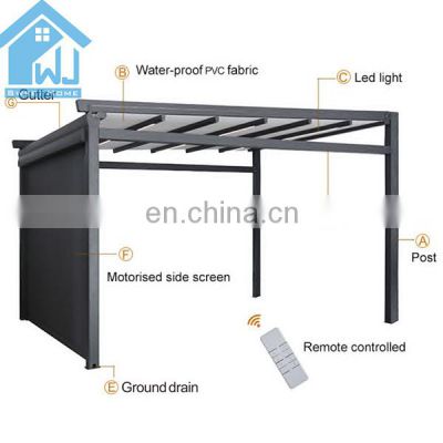 High Quality Outdoor PVC Bioclimatic Roof Retractable System Waterproof Pergola