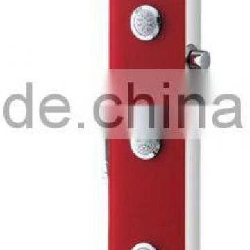 red color tempered glass wall mounted shower column shower panel