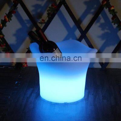 Beer Champagne Wine Portable ice bucket  Waterproof with Colors Changing Glowing Plastic led ice buckets custom large