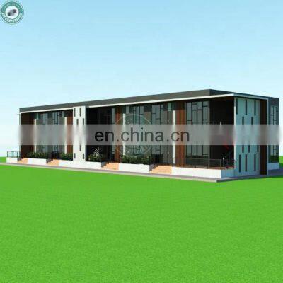 Modern Industrial Design 2 Storey Apartment Flatpack Container Ensuite Flat Prefab Modular Student Dormitory