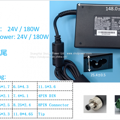 Delta 24V AC DC power supply ADP-180WB B PSE KC adaptor