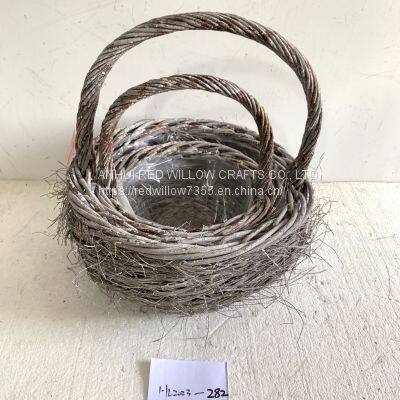 Best-selling Factory Fashion Design Garden Flower Basket Elm Branch