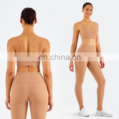 Multi Color Sport Bra Set Exercise Outfits Women Sets 2 Pieces High Support Yoga Pants