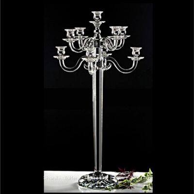 Wholesale Modern Table Decorations Crystal Wedding Candelabras 9 Arms Candle Holder