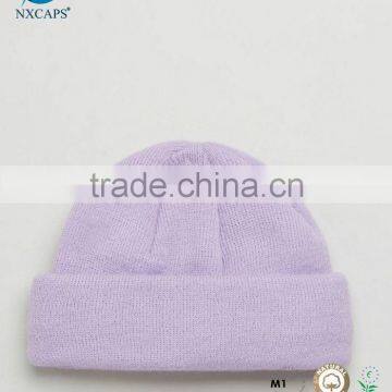 Comfortable embroidery Violet beanie, custom beanie hat, knit beanie