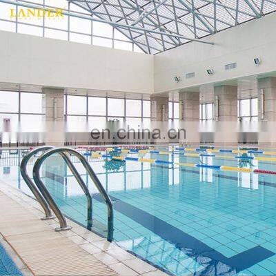 Competition Standard Anti Slip Handgrip Blue Glaze Ceramic Bullnose Edge pool tile Swimming Pool Edge Tiles