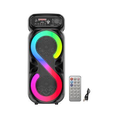 SING-E ZQS4270 Dual 4-inch portable speakers with RGB lighting Karaoke Player Wireless usb Speakers With Disscreen