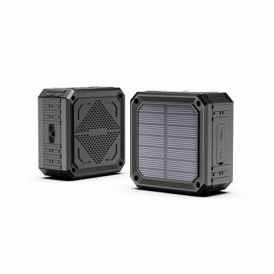 Outdoor Bt Speaker with LED Light Mini Sound Box Waterproof Solar Energy Charging BT Speaker