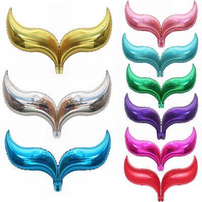 Manufacturers 18/24/36 Inch Creative S-Shaped Air Inflatable Aluminum Kids DIY Mermaid Tail Wholesale Foil Balloons in Bulk