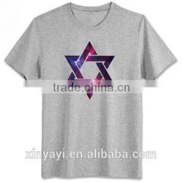 2014 Colorful Geometric Six-pointed Star Loose Plus Size Men Short Sleeve t Shirt photo-5