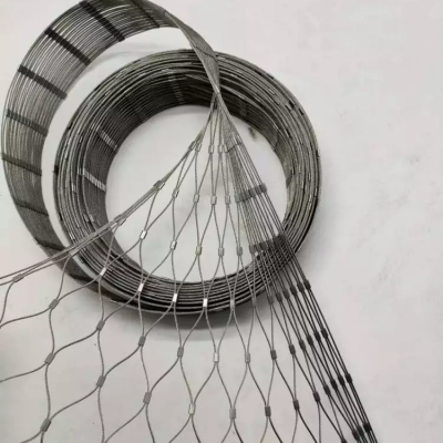 Hand-Woven Flexible 304 316 Stainless Steel Cable Mesh Steel Wire Rope Mesh Bird Netting Zoo Mesh Metal Mesh