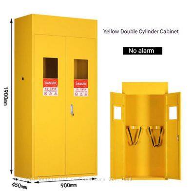 Laboratory Gas Tank Cabinet W900mm | Adjustable Nylon Straps for Cylinder Protection