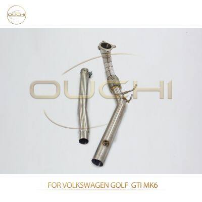 Низлежащий патрубок выпускной системы из нержавеющей стали для Volkswagen Golf GTI MK6/Golf GTI MK7/7.5R с ручной ТИГ-спайкой. Высокопроизводительные автомобильные детали выпускной системы