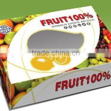 printed corrugated fruit storage box exported fruit cartons with a window