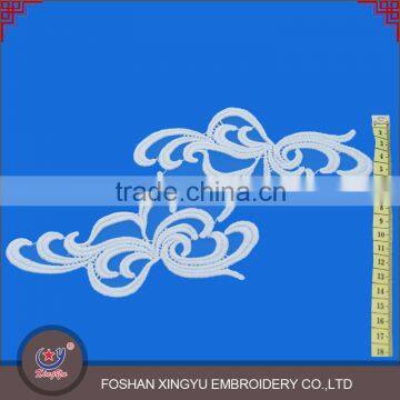 Factory Direct Supply Hot Selling Collar Neck Designs Decorative Lace Trim Embroidered Neck Patch photo-3