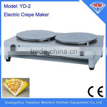 Professional factory hot selling double plate electric crepe maker machine