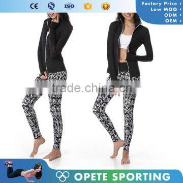 (OEM/ODM Factory)wholesale high quality Woman Sweatshirt Stretch Running Sport Knockout Full Zip Jacket