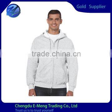New Trendy Mens Grey Plain Hoodie with zipper