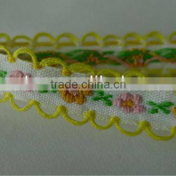 Embroidery Lace Trim Sew on, Jacquard Trimming Tape 10MM WIDTH Ribbon Trim Fringe