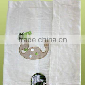 NATURAL BAMBOO & COMBED COTTON BABY 62X90 BLANKET