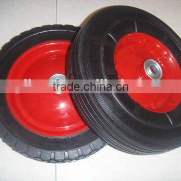 semi solid rubber wheel 10" x2.75" straping cart rubber wheel