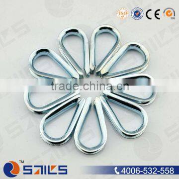 high quality g411 us type wire rope thimble with silver surface