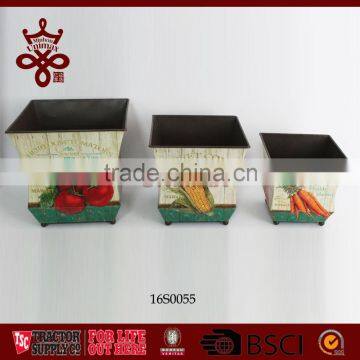 Garden Decorative Flower Pots Planters Shabby Garden Urn Planter Metal Outdoor Flower Pots photo-2