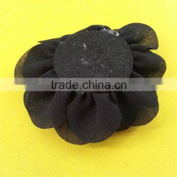 9cm High Quality Chiffon Rosette in Black Color For Ladies --- M109 photo-4