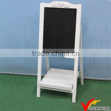 Shabby Chic Vintage Large White Wooden Easel Blackboard