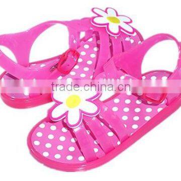 2015 New Hot Comfortable Flower Jelly Children Sandal